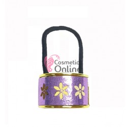 Inel pentru prins parul din plastic model ILM023FF Auriu cu model